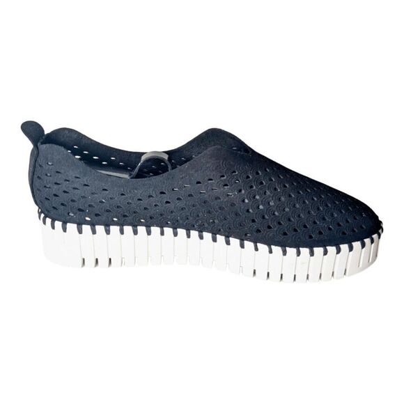 ILSE JACOBSEN Tulip 3373 Platform Sneaker In Black Size 40 - Picture 7 of 9